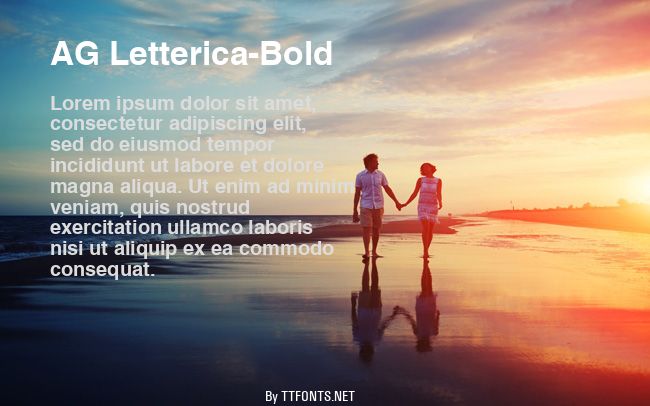 AG Letterica-Bold example